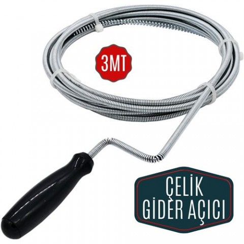 Hepbidolu  IronSnake 3 Metre Spiral Gider Boru Açıcı