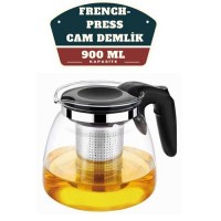 Hepbidolu  900 Ml Süzgeçli French Press Cam Demlik Kaşık Hediyeli 715119