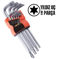 Hepbidolu  Yıldız Torx Combination 9 Parça Alyan Seti 715903