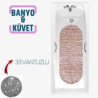 Hepbidolu  Banyo Duş Kaydırmaz Paspas PUDRA 33 Vantuzlu J.Stone Design 716672