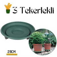 Hepbidolu  Tekerlekli Saksı Altığı 29 CM Coadura Design Yeşil 716868