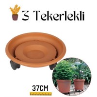 Hepbidolu  Tekerlekli Saksı Altığı 37 CM Coadura Design Kahve 716872