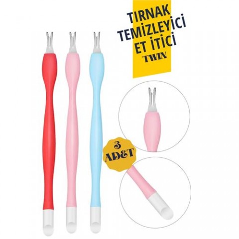 Hepbidolu  Tırnak Temizleyici Et İtici Twin 3 lü Set 718183