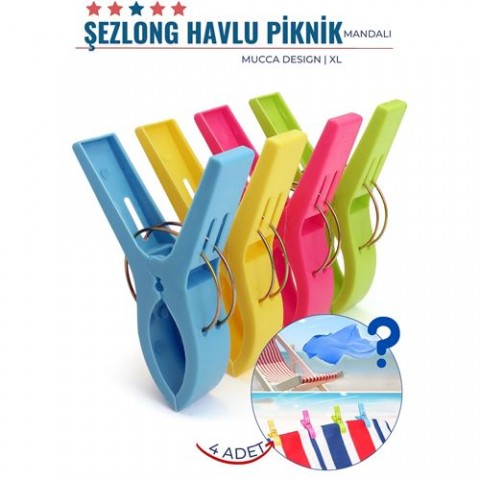 Hepbidolu  XL Plaj Havlu Şezlong Piknik Mandalı 4 ADET Mucca Design 718222