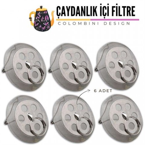 Hepbidolu  Demlik İçi Çay Filtresi 6 ADET Colombini Design 718274