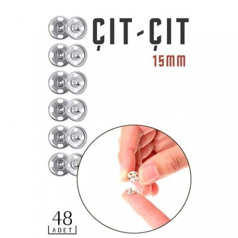 Hepbidolu  Metal ÇıtÇıt 15 mm 48 Adet NO:4 718448