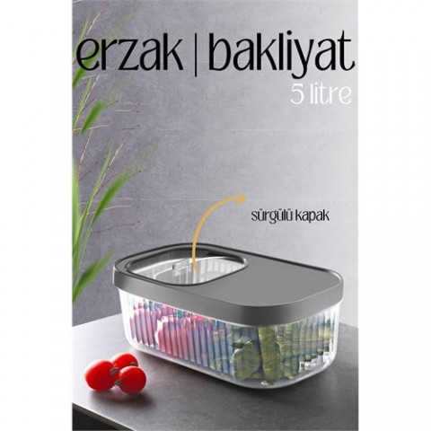 Hepbidolu  MultiBox Erzak Bakliyat Kutusu Sürgülü Kapak 5 Litre 718466