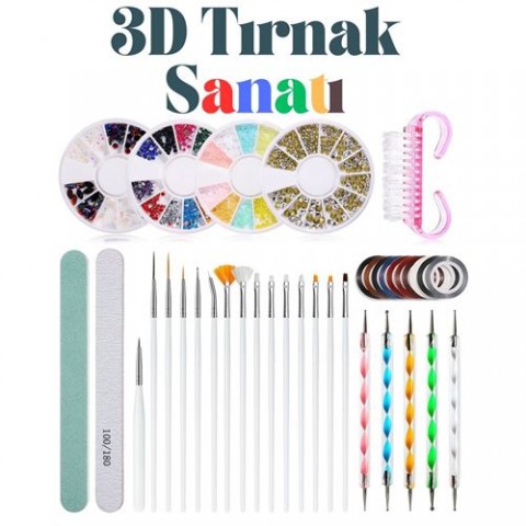 Hepbidolu  3D Protez Tırnak Süsleme Kiti 718485