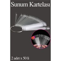 Hepbidolu  Protez Tırnak Sunum Kartelası ŞEFFAF 100 LÜ 718553