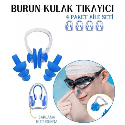 Hepbidolu  Kulak ve Burun Tıkayıcı Havuz 4 lü Aile Seti 718562