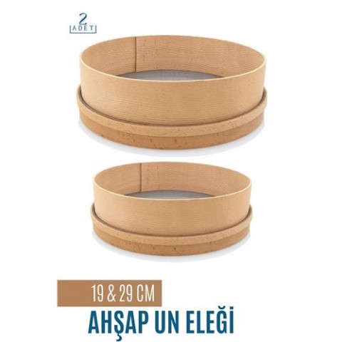 Hepbidolu  Ahşap Un Eleği 19 ve 29 CM 2 li Set 718867