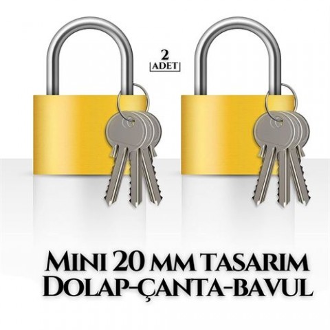 Hepbidolu  Mini 20mm Dolap Çanta Bavul Kilidi 2 ADET 718880