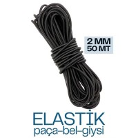 Hepbidolu  Bel Paça Giysi Lastiği 2 mm 50 Mt SİYAH 718889