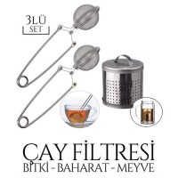 Hepbidolu  3 lü Kıskaçlı Bitki Meyve Çay Filtresi Steininger Design 718936