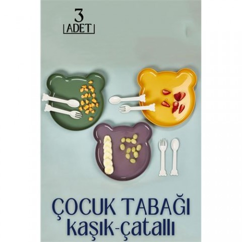 Hepbidolu  3 ADET Çocuk Yemek Tabağı Foscarini Design 718960