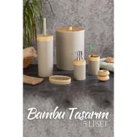 Hepbidolu  5 li Banyo Seti Bambu Design LATTE 718979