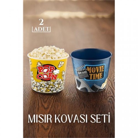 Hepbidolu  Patlamış Mısır Popcorn Kovası 2 li SET 719024