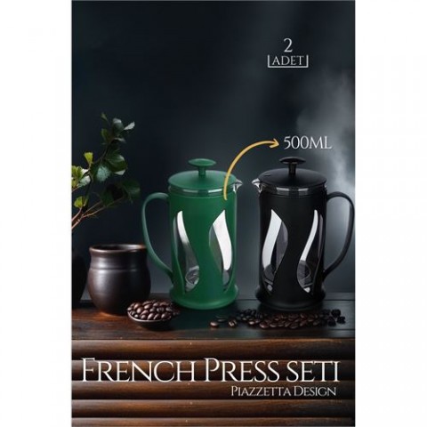 Hepbidolu  500 Ml 2 li French Press Seti Büyülü Karışım Piazzetta Design 719050