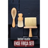 Hepbidolu  Ahşap Kıl Alma ve Ense Fırçası 3 lü SET Absolute Design 719090