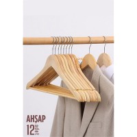 Hepbidolu  Natural Ahşap Elbise Askısı 12 ADET Montague Design 719133