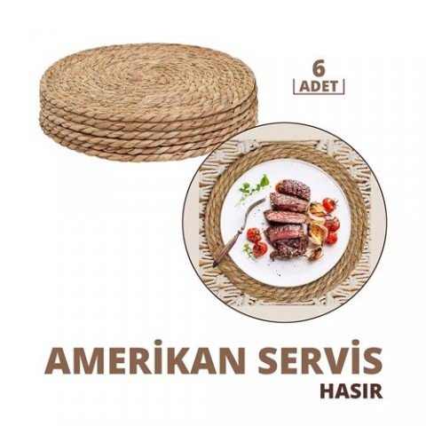 Hepbidolu  Hasır Amerikan Servis 6 lı Set Pena Figueredo Design 719139