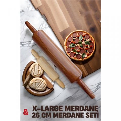 Hepbidolu  50 cm X-Large Pizza Merdane 2 li SET Woodyard Design 719186