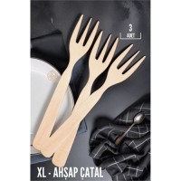 Hepbidolu  XL Ahşap Çatal 3 LÜ SET 719235