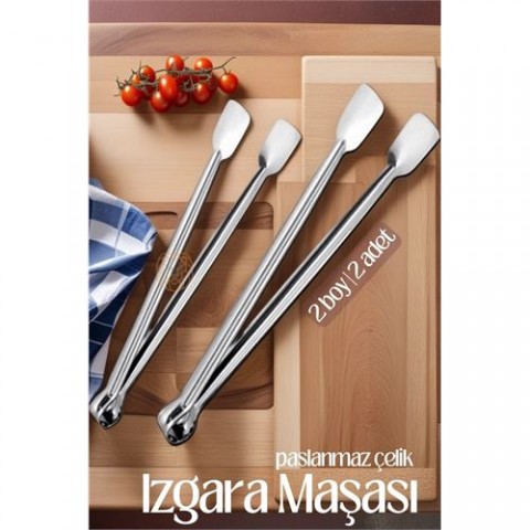 Hepbidolu  2 Boy Izgara Maşası Çelik Giove Design 719321