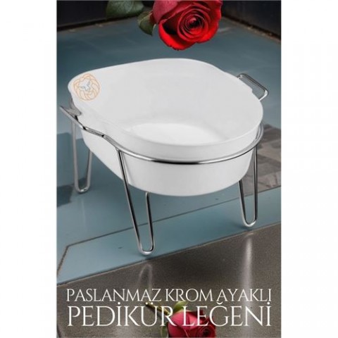 Hepbidolu  Krom Ayaklı Pedikür Leğeni BEYAZ G.Gibeau Design 719415