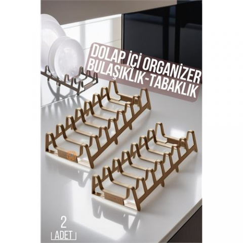 Hepbidolu  2 li Dolap İçi Tencere Kapak Ve Tabak Düzenleyici Kurutmalık Organizer 719448