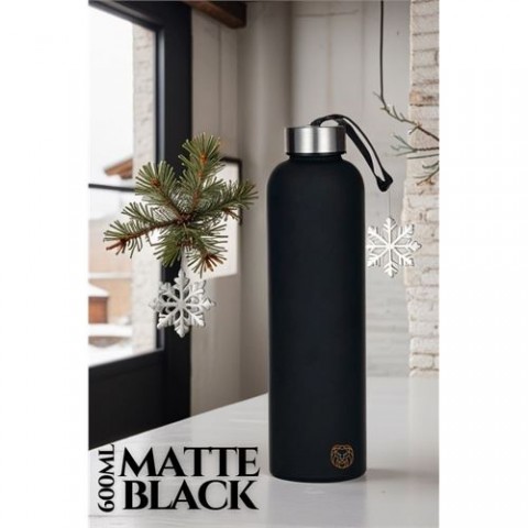 Hepbidolu  Matte Black Motivasyon Borosilikat Matara 600 ML 719561