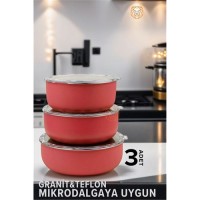 Hepbidolu  Granit Teflon Saklama Kabı 3 lü Set 719800