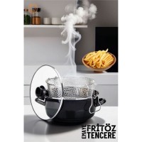 Hepbidolu  FritözTencere Cam Kapaklı Essan Design 719835