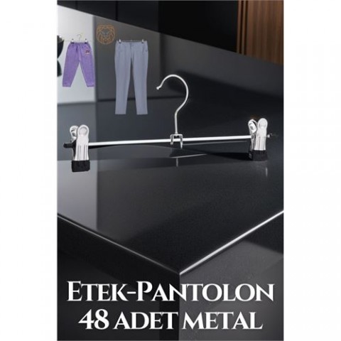 Hepbidolu  48 ADET Metal Etek Pantolon Eşarp Kıskaçlı Askı