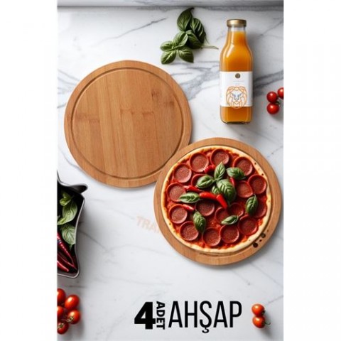 Hepbidolu  Pizza Sunum ve Kesim Tahtası 4 ADET 719916