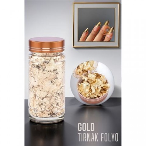 Transformacion Tırnak Süsü Gümüş Folyo Gold 720375