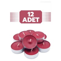 Hepbidolu  TeaLights Yuvarlak Mum 12 ADET KIRMIZI 714703