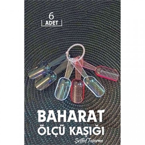 Hepbidolu  6 lı Şeffaf Baharat Kaşığı Camino Design 717505