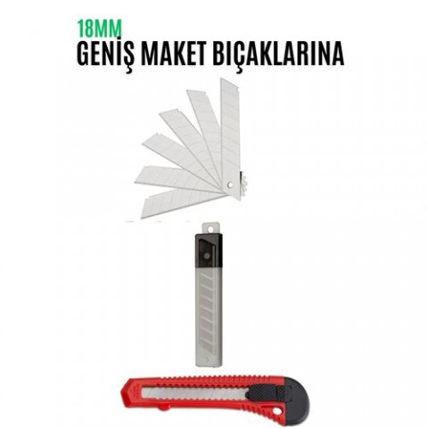 Hepbidolu  Maket Bıçak Yedeği 10 Adet 18 mm Küçük Boy için 715886