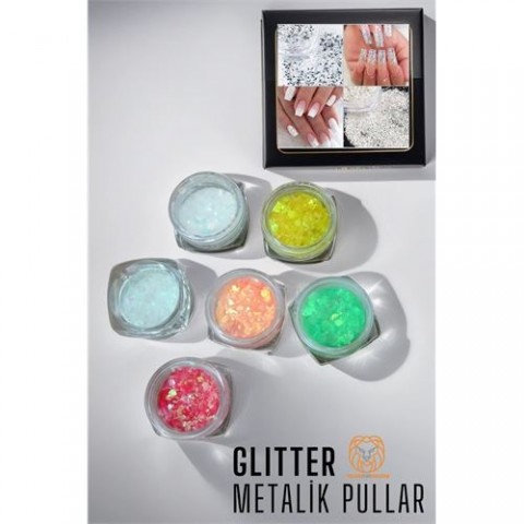 ModaCar Tırnak Sanatı Pulları Glitter Işıltılı