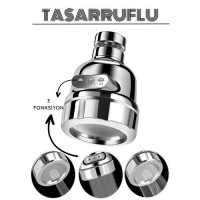 ModaCar 3 Fonksiyonlu Tasarruflu Musluk Başlığı Krom