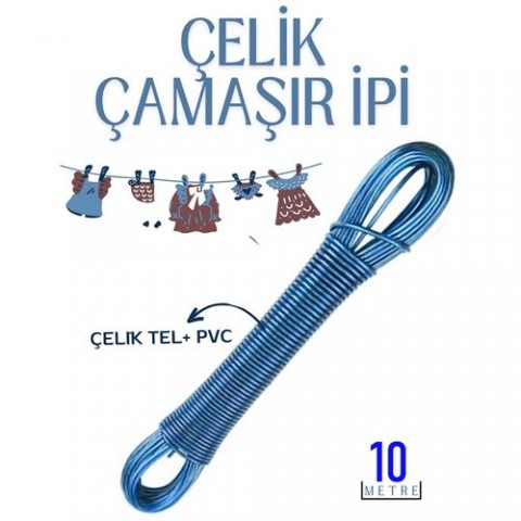 ModaCar 10 mt Çelik Çamaşır İpi