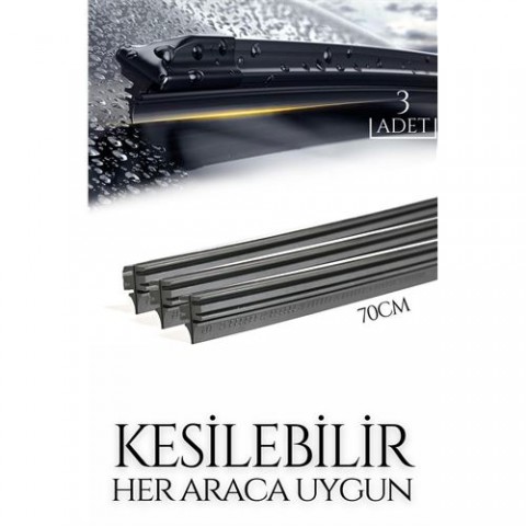 ModaCar Kesilebilir 70 cm Silecek Lastiği 3 lü set