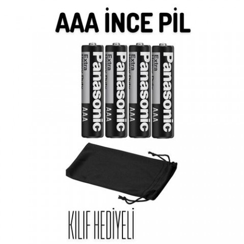 Panasonic İnce Kalem Pil  HeavyDuty AAA Kılıfında 4 ADET