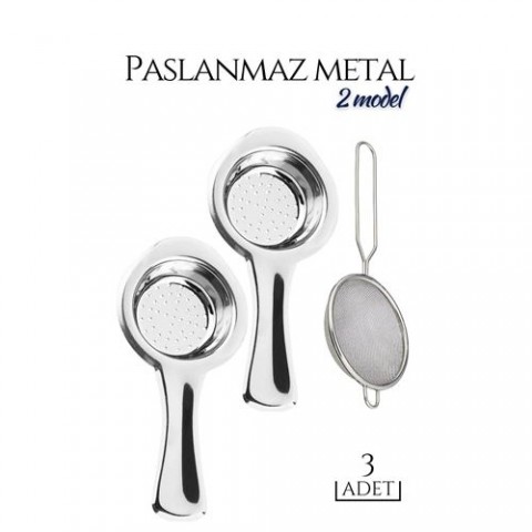 ModaCar 3 lü Set Metal Çay Süzgeci Cabrera Design