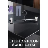 ModaCar Metal Etek Pantolon Eşarp Kıskaçlı Askı 8 Adet