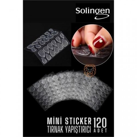 ModaCar Tırnak Yapıştırıcı Solingen Mini Sticker 120 Adet