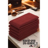 ModaCar Havlu Seti Kuaför Berber Spor SPA Salon Havlusu Mikrofiber BORDO