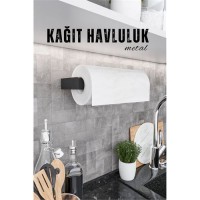 ModaCar Havlu Kağıdı Tutucu Metal Delmeden Yapışkanlı