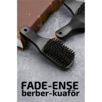 ModaCar Fade Fırça Ahşap Saplı At Kılı Berber Kuaför